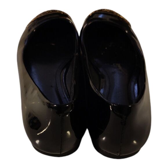 VINCE CAMUTO Women's Oneda metal Cap toe flats gold patent leather sz 7.5B 37.5 - Picture 4 of 12